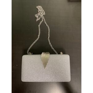 Sparkle Silver Leaf Evening Bag-NEW-Q